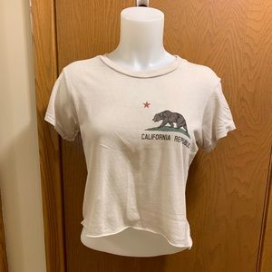 SUMMER SALE❕Brandy Melville Tan Cropped Tee